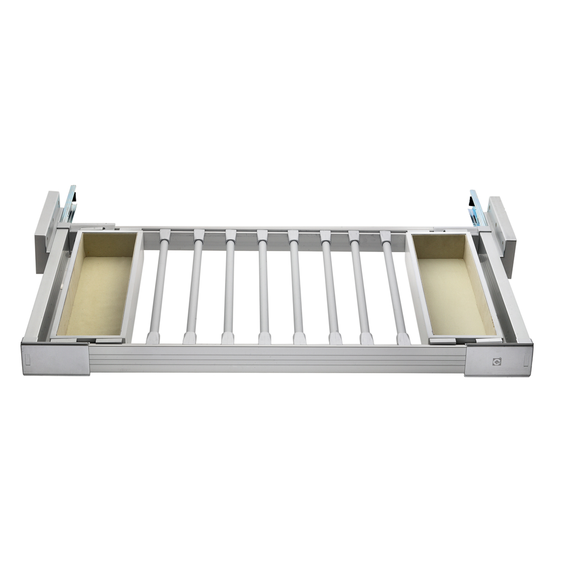 Trouser-cum-Utility-Rack.jpg Jewellery Organizer cum Saree/Trouser Rack Pull Out (Aluminium) - Image 1